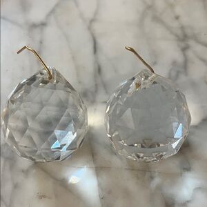 Swarovski Crystal Ornaments with gold color wire hook